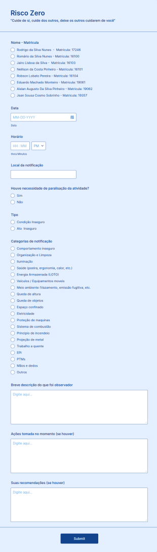 Risco Zero Outubro/2021