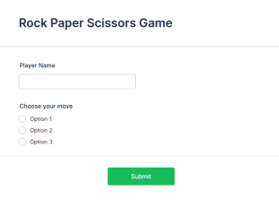 Rock Paper Scissors Game Form Template