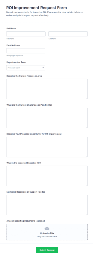 ROI Improvement Request Form Template