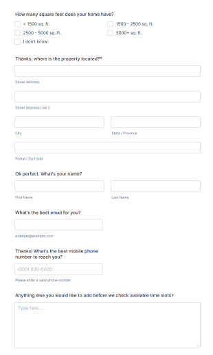 Roofing Survey Form Template