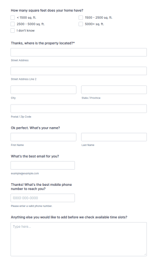 Roofing Survey Form Template