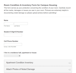 Room Condition Form Template