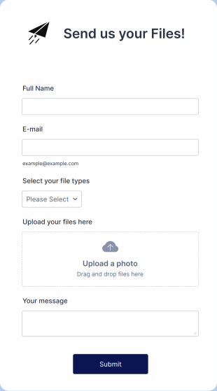 Customized And Responsive File Upload Form Template