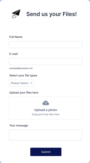 Customized And Responsive File Upload Form Template