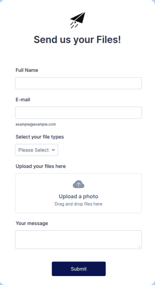 Customized And Responsive File Upload Form Template