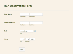 RSA Observation Form Template