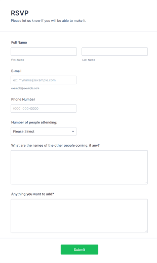 Respond To An Event Now Form Template