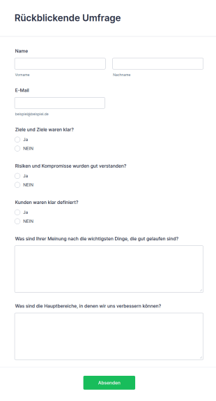 Rückblickende Umfrage
