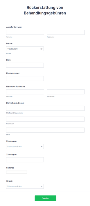 Rückerstattung Von Behandlungsgebühren