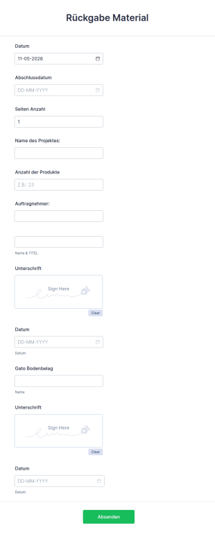 Rückgabeformular