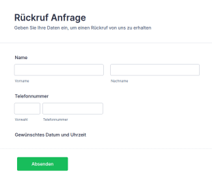 Rückrufformular