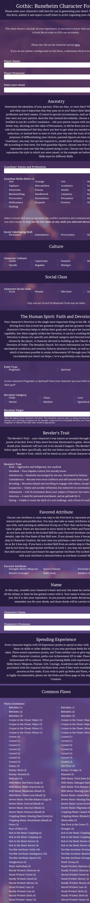 Runeheim Character Submission Form Template