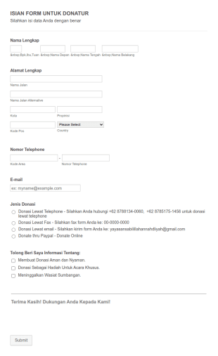 Sabilillah An Nahdliyah Online Foundation Donation