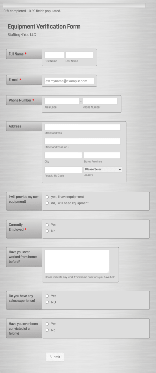 Sales Person Job Application Form Template