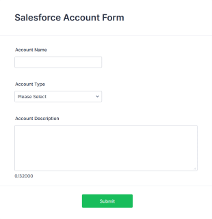 Salesforce Account Form Template