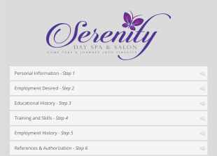 Salon Application Of Employment Form Template