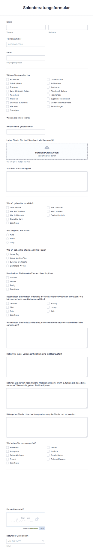 Salonberatungsformular