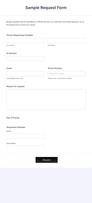 Sample Request Form Template