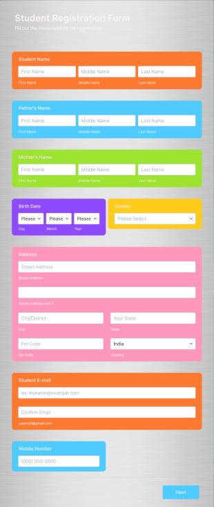 SAMTC Registration Form Template