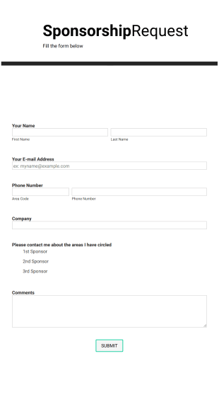 Patronage Request Form Template