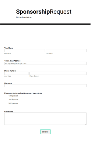 Patronage Request Form Template