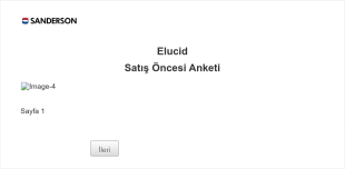 Satış Öncesi Anketi Form Şablonu