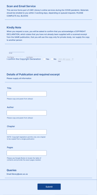 Scan And Email Service Form Template
