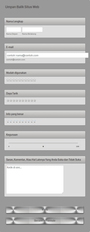 SCC Umpan Balik Situs Web