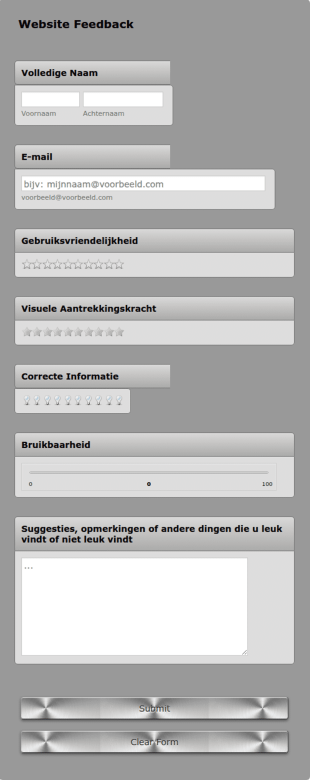 SCC Website Feedback Formulier