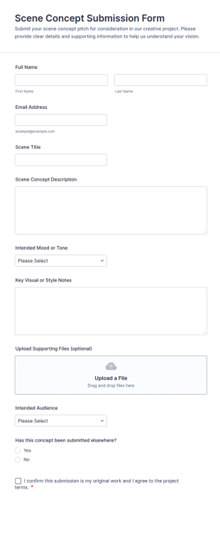 Scene Concept Submission Form Template