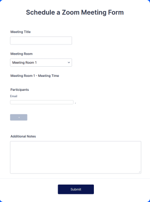 Schedule A Zoom Meeting Form Template