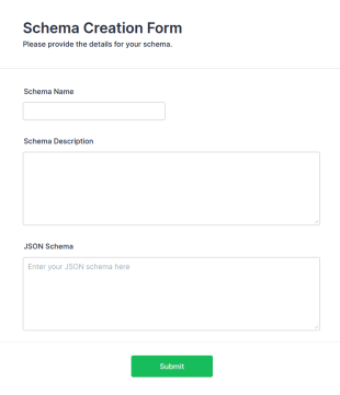 Schema Creation Form Template