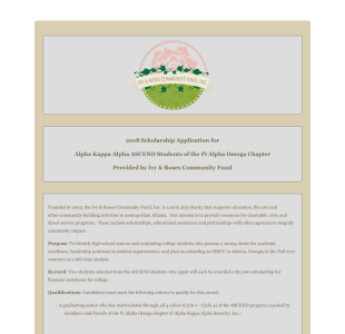 High School Student Scholarship Application Form Template