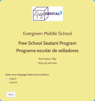 School Based Sealant Permission Slip Consent Form Template