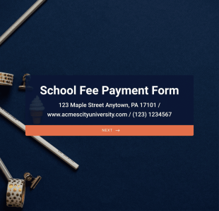 School Fee Payment Form Template