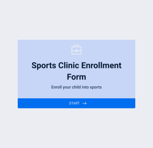 School Sports Clinic Enrollment Form Template