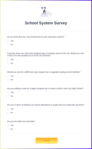 School System Survey Form Template