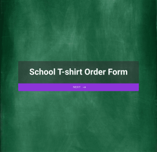 School T Shirt Order Form Template