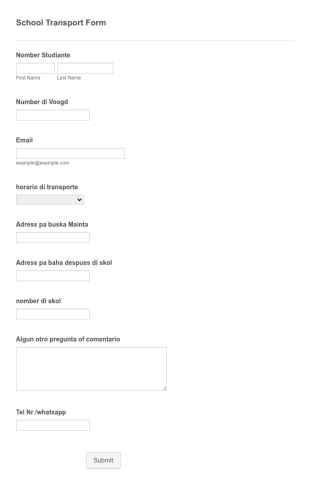 School Transport Form