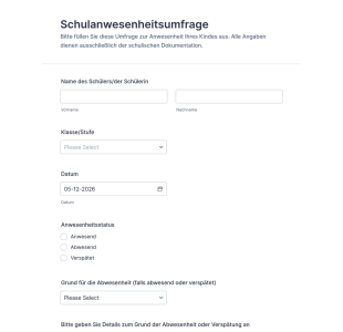 Schulanwesenheitsumfrage