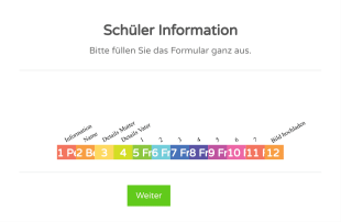 Schülerinformation Form Template