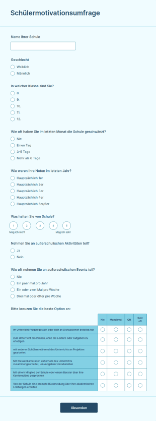 Schülermotivationsumfrage
