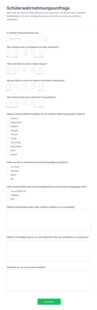 Schülerwahrnehmungsumfrage