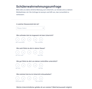 Schülerwahrnehmungsumfrage
