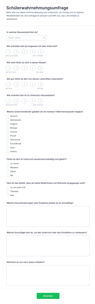 Schülerwahrnehmungsumfrage