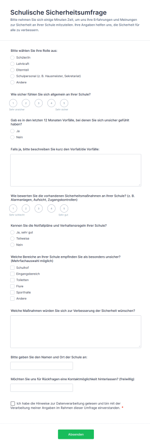 Schulische Sicherheitsumfrage