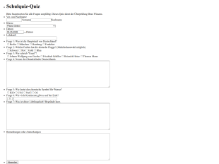 Schulquiz Quiz
