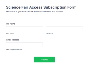Science Fair Access Subscription Form Form Template