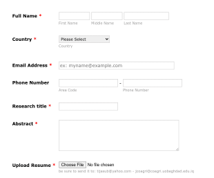 Scientific Research Abstract Entry Form Template