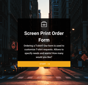 Screen Printing Order Form Template